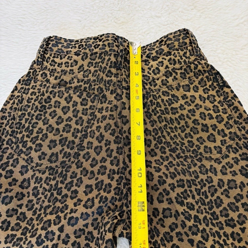 Fendi Leopard Cheetah W/ FF logo Pants size EU42 US 28 - Picture 11 of 15